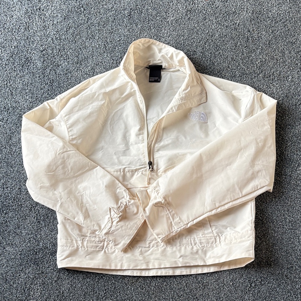 The North Face White Half-Zip Pullover Anorak